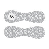 Monogramm Blumen-Spitzenmuster Baseball (Paneele)