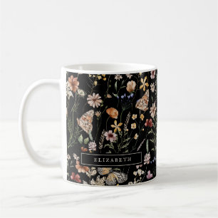 Monogramm-Blumen-Tasse Kaffeetasse