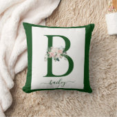 Monogramm Blumeninitiale B Kissen (Decke)