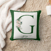 Monogramm Blumeninitiale G Kissen (Decke)