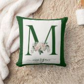 Monogramm Blumeninitiale M Kissen (Decke)