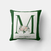 Monogramm Blumeninitiale M Kissen (Rückseite)