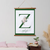 Monogramm Blumeninitiale Z Wandteppich Mit Holzrahmen (Schlafzimmer)