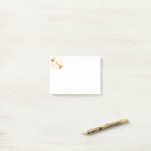 Monogramm-Blumenkranz Post-it Klebezettel (Auf Schreibtisch)