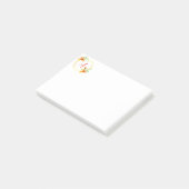 Monogramm-Blumenkranz Post-it Klebezettel (angewinkelt)