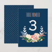 Monogramm-Blumenkranz | Tischnummer (Vorne/Hinten)