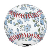 Monogramm Blumenmuster 2 3 Baseball (Rückseite)