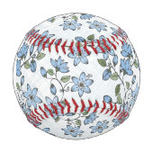 Monogramm Blumenmuster 2 3 Baseball (Vorderseite)