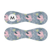 Monogramm Blumenmuster Baseball (Paneele)