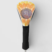 Monogramm Blumenmuster Golf Headcover (Vorderseite)