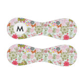 Monogramm Blumenmuster im Retro-Stil 2 Baseball (Paneele)