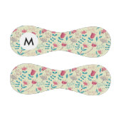 Monogramm Blumenmuster mit Cartoon-Katzen Baseball (Paneele)