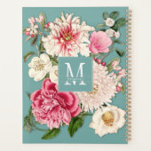 Monogramm Blumenmuster Planer (Rückseite)
