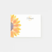 Monogramm Blumenmuster Post-it Klebezettel (Vorderseite)