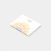 Monogramm Blumenmuster Post-it Klebezettel (angewinkelt)
