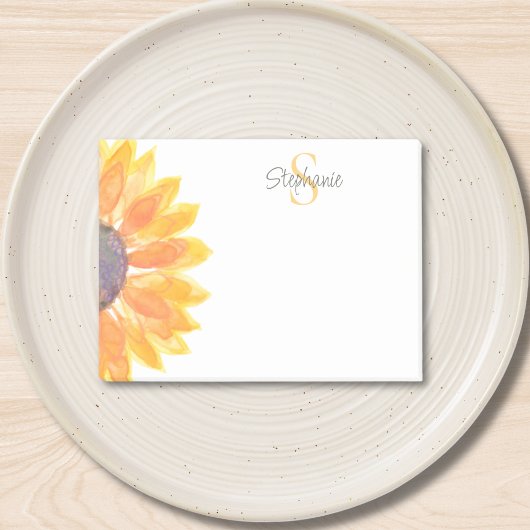 Monogramm Blumenmuster Post-it Klebezettel