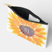 Monogramm Blumenmuster Zubehörtasche (Offen)