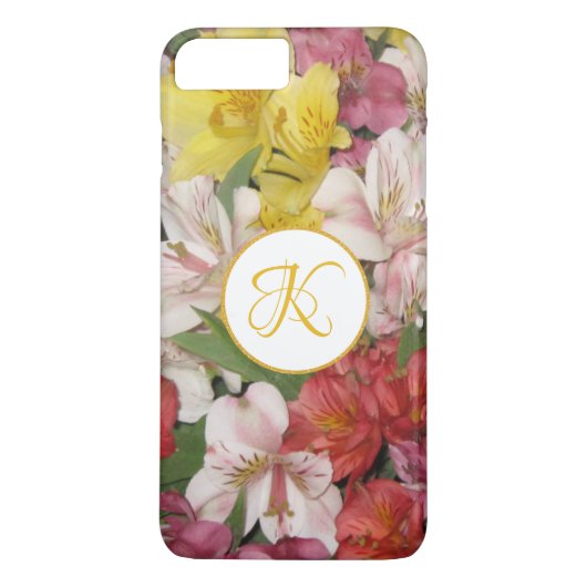 Monogramm-Blumenstrauß-Entwurf iPhone Fall Case-Mate iPhone Hülle (Rückseite)
