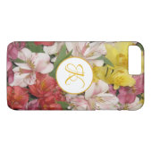 Monogramm-Blumenstrauß-Entwurf iPhone Fall Case-Mate iPhone Hülle (Rückseite (Horizontal))