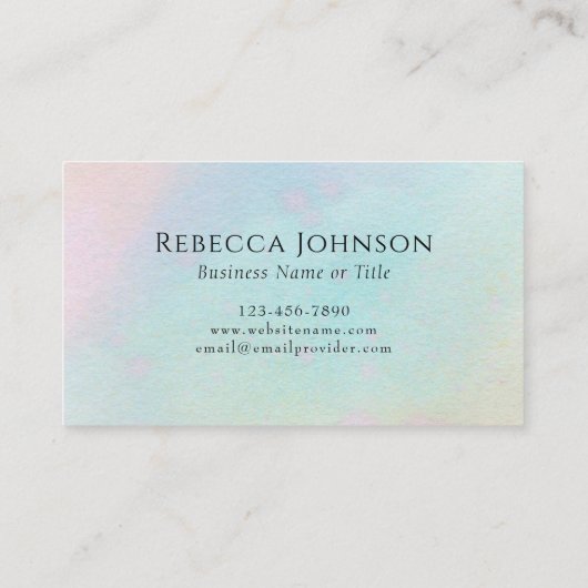 Monogramm-Blüte Visitenkarte (Rückseite)