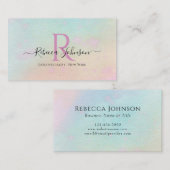 Monogramm-Blüte Visitenkarte (Vorne/Hinten)