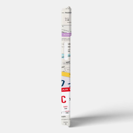 Monogramm Boarding Pass, Flugzeug Ticket Collage,  Case-Mate iPhone Hülle (Rückseite / Rechts)