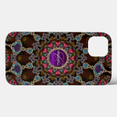 Monogramm Bohemischer Tapisserie Case-Mate iPhone Hülle (Rückseite (Horizontal))