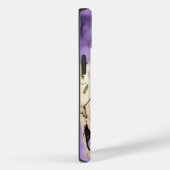 Monogramm Boho Bläserschädel im Lila Hintergrund Case-Mate iPhone Hülle (Rückseite / Rechts)