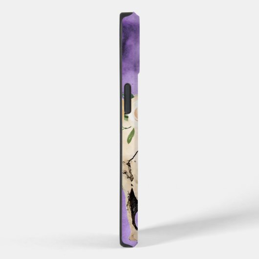 Monogramm Boho Bläserschädel im Lila Hintergrund Case-Mate iPhone Hülle (Rückseite / Rechts)