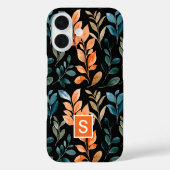 Monogramm Boho-Blume Case-Mate iPhone Hülle (Rückseite)