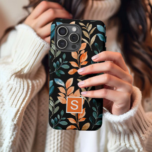 Monogramm Boho-Blume iPhone 16 Hülle