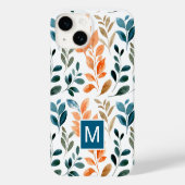 Monogramm Boho-Blume Case-Mate iPhone Hülle (Rückseite)