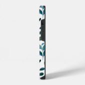 Monogramm Boho-Blume iPhone Hülle (Linke Seite)