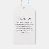 Monogramm, Boho, elegante Blume Geschenkanhänger (Rückseite)