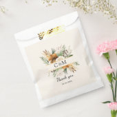 Monogramm, Boho, elegante Blume Geschenktütchen (Versiegelt)