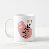 Monogramm Boho Eukalyptus mit Sun Kaffeetasse (Links)