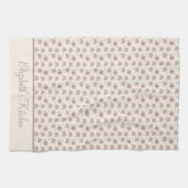 Monogramm Boho Regenbogen Abstrakt Beige Creme Ros Geschirrtuch (Horizontal)