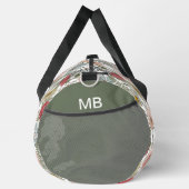 Monogramm Boho Wildblumen Blumenmuster Duffle Bag (Rechts)
