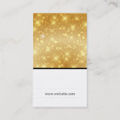 Monogramm | Bokeh (Gold) Visitenkarte (Rückseite)