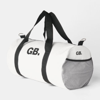 Monogramm Bold Modern Minimal Weiß Duffle Bag