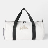 Monogramm Bold Vintage Elegant Elfenbein Duffle Bag (Rückseite)