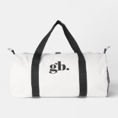 Monogramm Bold Vintage Elegant Weiß Duffle Bag (Vorderseite)