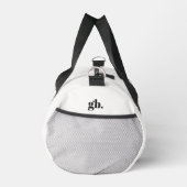 Monogramm Bold Vintage Elegant Weiß Duffle Bag (Rechts)
