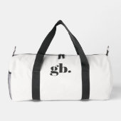 Monogramm Bold Vintage Elegant Weiß Duffle Bag (Rückseite)