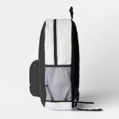 Monogramm Bold Vintage Schwarz Bedruckter Rucksack (Rechts)