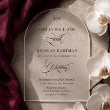 Monogramm Bordeaux Kalligrafie Hochzeit