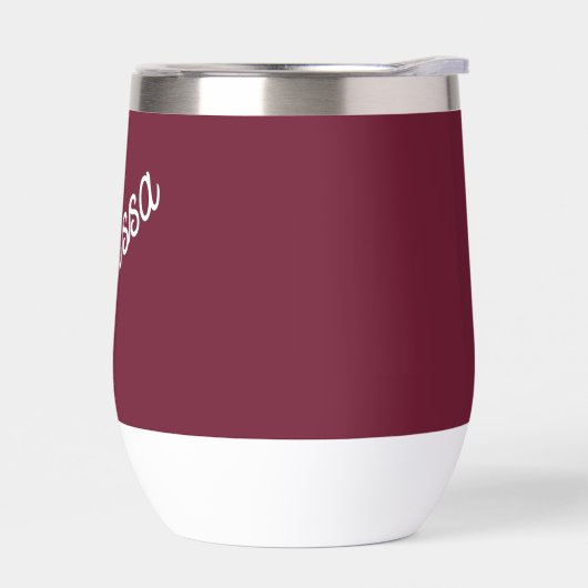 Monogramm, bordeauxrot (Links)