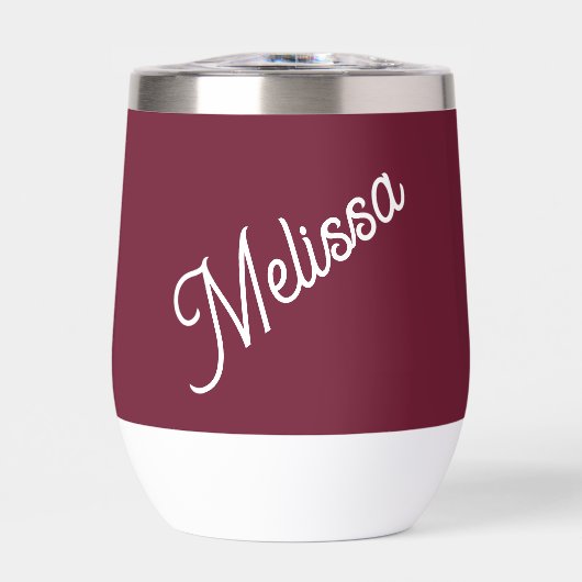 Monogramm, bordeauxrot (Vorderseite)