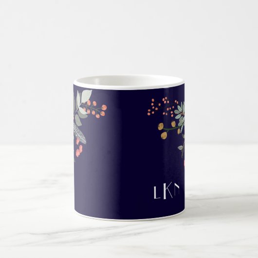Monogramm botanisch kaffeetasse (Mittel)