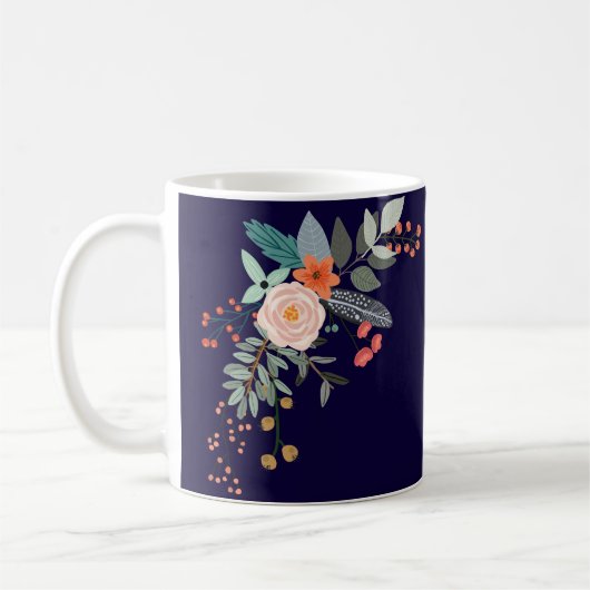 Monogramm botanisch kaffeetasse (Links)